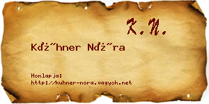 Kühner Nóra névjegykártya